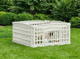 4 Panel Dog Playpen White 63 x 63 x 40 cm Plastic 42027213