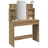 Dressing Table with Mirror Artisan Oak 96x39x142 cm 857012