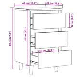 Bedside Cabinet Old Wood 40x35x69 cm Engineered Wood 856420