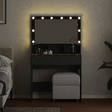 Dressing Table Black Oak 80 x 41 x 134.5 cm Engineered Wood 871539