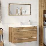 Bathroom Sink Cabinet Artisan Oak 80x38.5x48 cm Engineered Wood 862534