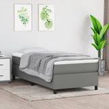 Box Spring Bed Frame Dark Grey Single Fabric 3121197