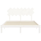 Bed Frame without Mattress White 140x200 cm Solid Wood Pine 3193727