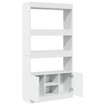 Highboard White 92x33x180 cm Engineered Wood 3309618
