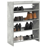 Shoe Rack Concrete Grey 60x25x81 cm Engineered Wood 859881