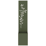Garden Privacy Screen Floral Olive green 32 x 32 x 150 cm 876409