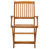 Outdoor Chair Set of 4 Natural Wood Solid Acacia wood Standard 46338