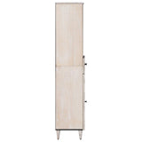 Bathroom Cabinet White 38 x 33.5 x 160 cm Solid Mango Wood 4018390