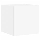 TV Wall Cabinets with LED Lights 2 pcs White 30.5x35x30 cm 837219