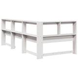 Bookcase Headboard L-Shaped White 75 cm Solid Wood Pine 859293
