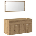 ZNTS Bathroom Cabinet with Mirror Artisan Oak Engineered Wood 856382