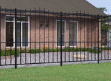 Garden Fence Woerden with Spear Top Black 240x175 cm Steel 151083