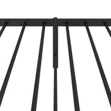Metal Bed Frame without Mattress with Headboard Black 100x190cm 350858