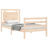 Bed Frame without Mattress 100x200 cm Solid Wood 3194041