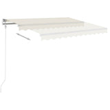 Manual Retractable Awning with LED 3x2.5 m Cream 3069902