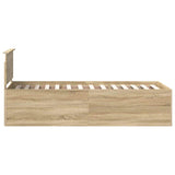 Bed Frame with Headboard Sonoma Oak 90 x 190 cm Engineered Wood 3408615