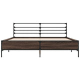 Bed Frame without Mattress Smoked Oak 160x200 cm 3280054