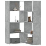 Corner Bookcase 4-Tier Concrete Grey 85x85x140 cm Engineered Wood 3307813