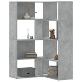 Corner Bookcase 4-Tier Concrete Grey 85x85x140 cm Engineered Wood 3307813