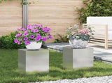 Plant Stand 2 pcs Silver 24 x 24 x 35 cm Stainless steel 865810