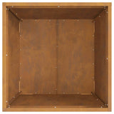 Fire Pit Brown 50 x 50 x 38 cm Weathering Steel 858943