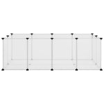ZNTS Small Animal Cage Transparent 144x74x46.5 cm PP and Steel 340572