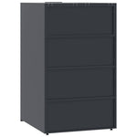 Wheelie Bin Storage for 3 Bins Anthracite 207x79x117 cm Steel 3279983