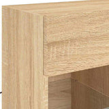 TV Wall Cabinet with LED Lights Sonoma Oak 58.5x30x60.5 cm 837094