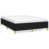 Bed Frame without Mattress Black 135x190 cm Double Double Fabric 349868