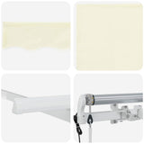 Retractable Awning Cream 400 x 200 cm Polyester and Aluminium 3329785