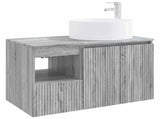 Bathroom Furniture Set 2 pcs Grey Sonoma Engineered Wood 3404110