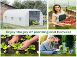 4.5 x 2 x 2 m Polytunnel Greenhouse, Walk-in Green House for Garden with Mesh Windows, Galvanised T3398P315848
