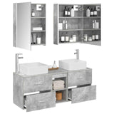 Bathroom Furniture Set 5 pcs Concrete Grey 3406770