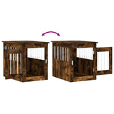 Dog Crate Furniture Smoked Oak 55x75x65 cm Engineered Wood 838320