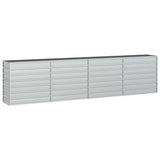 Garden Raised Bed 320x40x77 cm Galvanized Steel Silver 316891