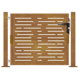 Garden Gate 100x75 cm Corten Steel Square Design 153196