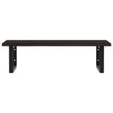 Basin Shelf Wall Mounted Steel and Solid Wood Oak 3302621
