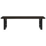 ZNTS Basin Shelf Wall Mounted Steel and Solid Wood Oak 3302621