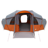 Family Tent with Rainfly Water-resistant tunnel Grey and Orange 42017465