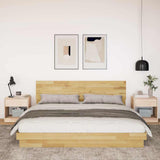 Bed Frame with Headboard without Mattress 180x200 cm Super King Solid Wood Oak 3315739