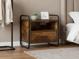 Hanging Bedside Cabinet Smoked Oak 40 x 30 x 50 cm 8013558