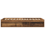 Bed Frame with Storage Old Wood 80 x 200 cm Engineered Wood 3429520