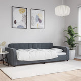 Day Bed without Mattress Dark Grey 90x190 cm Velvet 354075
