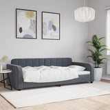 Day Bed without Mattress Dark Grey 90x190 cm Single Velvet 354075
