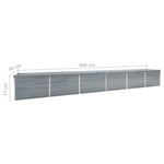 ZNTS Garden Raised Bed Galvanised Steel 600x80x77 cm Grey 47076