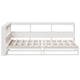 Bookcase Bed without Mattress White 90x190cm Solid Wood Pine 3324521
