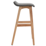 Bar Stools 2 pcs Dark Grey Fabric 249577
