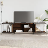 TV Cabinet Brown Oak 203x37x50 cm Engineered Wood 837611