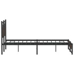 Bed Frame without Mattress Brown Oak 140x200 cm Engineered Wood 4107017