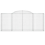 Arched Gabion Baskets 5 pcs 300x50x120/140 cm Galvanised Iron 3146722